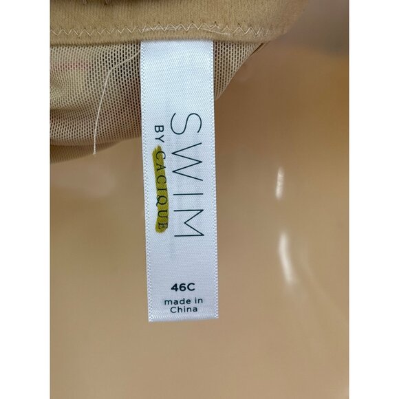 Cacique Swim One Piece Halter Bikini Top Striped Tie Back Size 46C - Picture 3 of 3